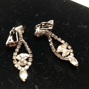 Vintage rhinestone dangling earrings